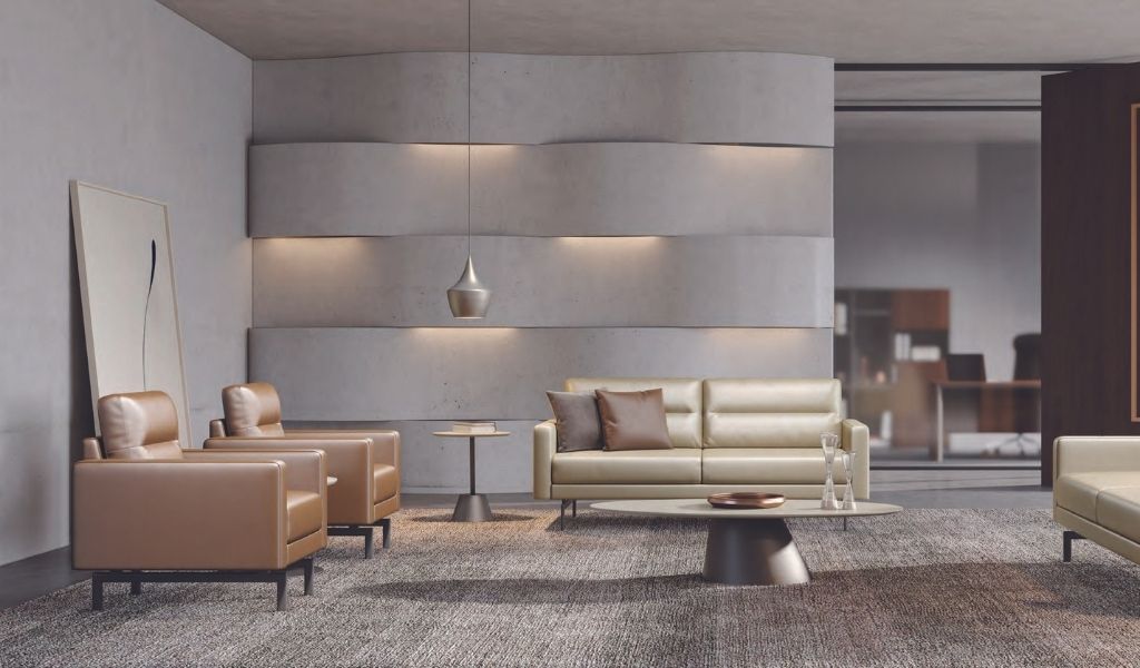 Chen Leather Office Sofa | Office Furniture Dubai